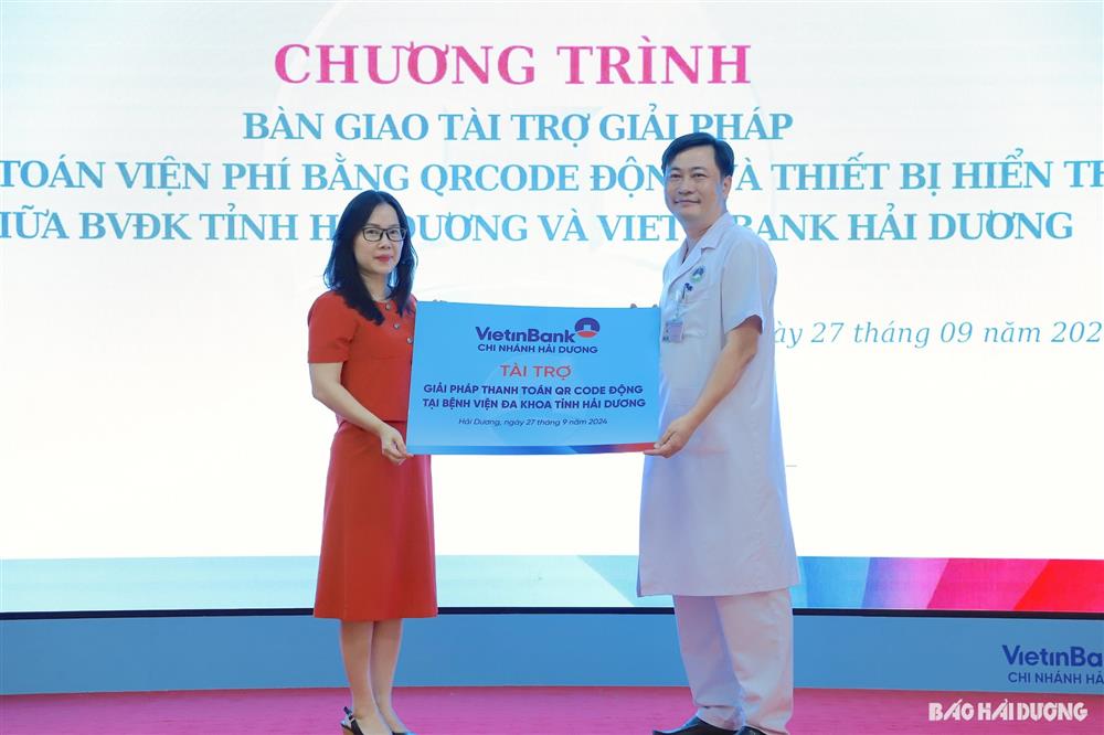 Từ tháng 10/2024, Bệnh viện Đa khoa Hải Dương áp dụng thanh toán viện phí qua mã QR